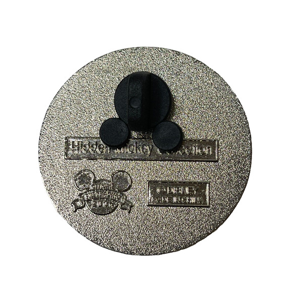 Disney Trading Pin Green/Black Hidden Mickey Mouse Collection Simple Round Pin - Picture 2 of 3